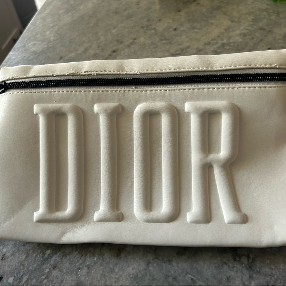 Dior White Cosmetic Bag